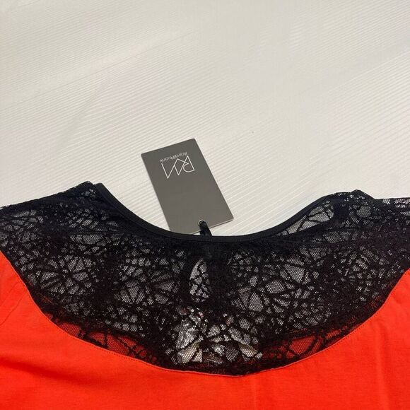 NWT Unique Vintage x Royal Monk Red Black Top Blouse Size Small New - Picture 10 of 11